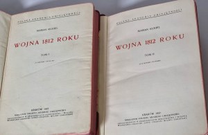 KUKIEL - WOJNA 1812 ROKU t.1-2 [komplet] mapy, plany wyd. 1937
