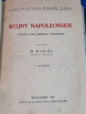 Wojny napoleońskie 1927 + Atlas (gen. Kukiel)