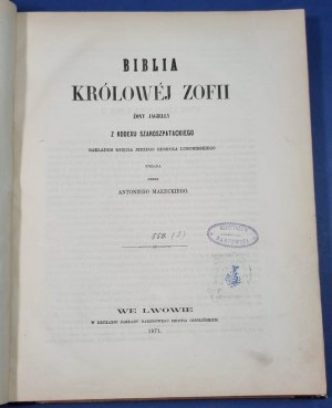 Bibbia della Regina Sofia 1871, Levriero, Malecki
