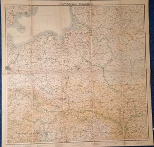 Carte de l'Europe centrale, Gea-Verkehrskarte Ostdeutschland vers 1939