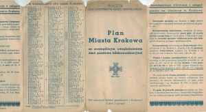 KRAKÓW Pianta della città di Cracovia per i partecipanti al congresso dell'agosto 1939