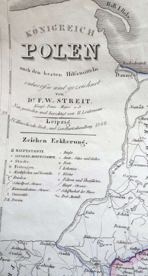 Mapa Kongresového království, Polen 1846