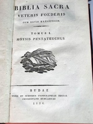 1826 BIBLIA, SACRA VETERIS FOEDERIS... (Budapešť, Maďarsko, 6 zväzkov)