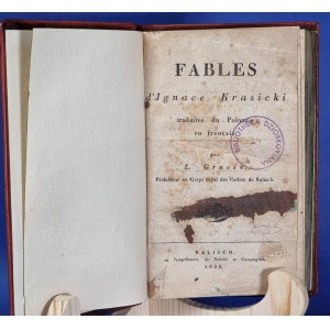 Fables d'Jgnace Krasicki / BAYKI I PRZPOWIEŚCI Kalisz 1830