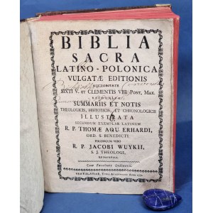 (BIBLIA WUJKA) Biblia Sacra Latino-Polonica - Wroclaw 1771