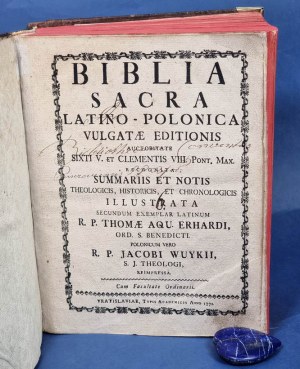 (BIBLIA WUJKA) Biblia Sacra Latino-Polonica - Wroclaw 1771