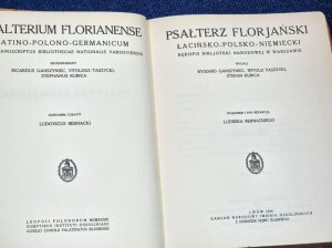 PSAŁTERZ Florjanski latino-polacco-tedesco 1939 [rep.2002].