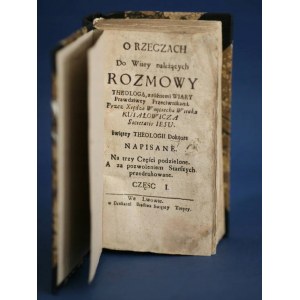 1780 O rzeczach do wiary należących rozmowy theologa, z wiary przeciwnikami, 3 tomy