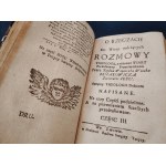 1780 O rzeczach do wiary należących rozmowy theologa, z wiary przeciwnikami, 3 tomy