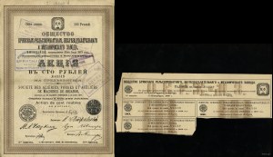 Rosja, 1 akcja na 100 rubli, 1889, Petersburg