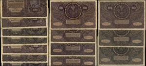 Polska, zestaw: 7 x 1.000 marek polskich, 23.08.1919
