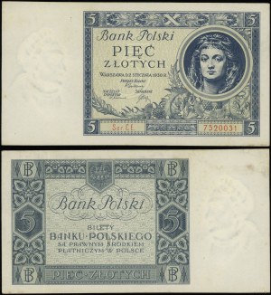 Polsko, 5 zlotých, 2.01.1930