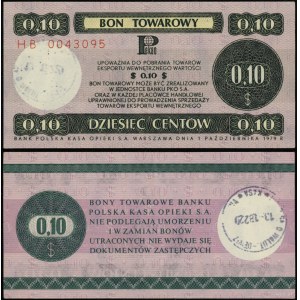 Polska, bon na 10 centów, 1.10.1979