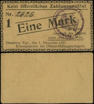 POW camp in Brodnica, 1 mark, 1.12.1917