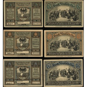 Silesia, set: 25, 50, 75 fenigs, no date (1922)