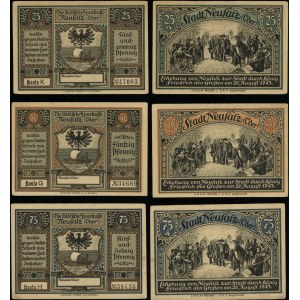 Śląsk, zestaw: 25, 50, 75 fenigów, bez daty (1922)