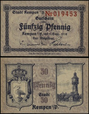 Wielkopolska, 50 fenigów, 1.09.1918
