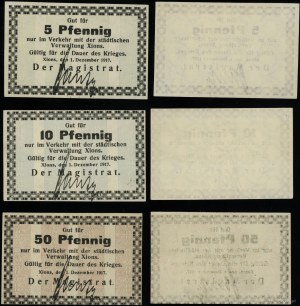 Grande Polonia, set: 5, 10, 50 fenigs, 1.12.1917