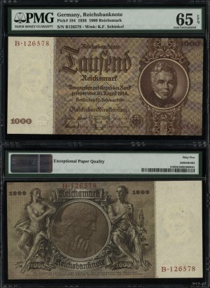 Germany, 1,000 marks, 22.02.1936