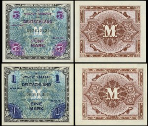 Nemecko, sada: 1 známka a 5 známok, 1944