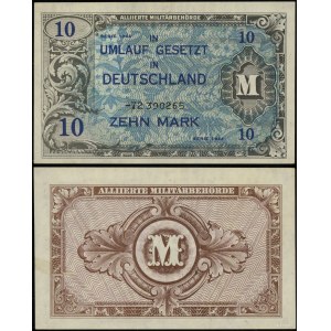 Německo, okupační poukázka na 10 marek, 1944