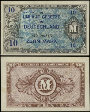 Deutschland, Besatzungsbeleg über 10 Mark, 1944