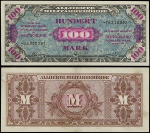 Německo, okupační poukázka na 100 marek, 1944