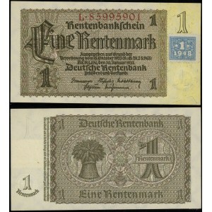 Allemagne, 1 mark, 1937 avec coupon de 1948