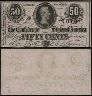 Spojené státy americké (USA), 50 centů, 17.02.1864