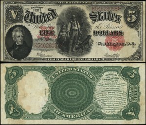 Stany Zjednoczone Ameryki (USA), 5 dolarów, 1907