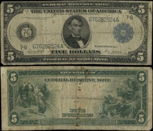 Stany Zjednoczone Ameryki (USA), 5 dolarów, 1914