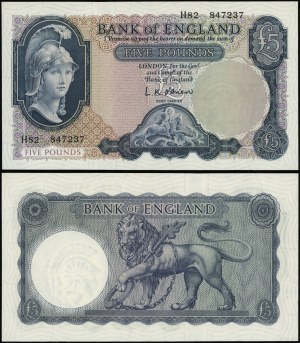 Vereinigtes Königreich, £5, 1957-1961