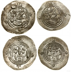 Persien, Satz von 2 x Drachmen, 27 und 31 Jahre Regierungszeit, Münzstätten ST (Istakhr) und ART (Ardashir-Khurra)