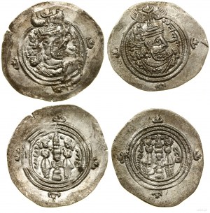 Persja, zestaw 2 x drachma, 27 i 31 rok panowania, mennice ST (Istakhr) i ART (Ardashir-Khurra)