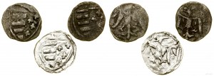 Polonia, lotto 3 x denario, (1370-1382), Cracovia