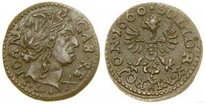 Poland, copper shilling (boratynka), 1660, Ujazdów