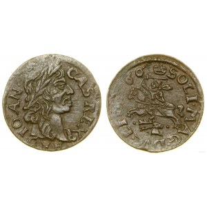 Poland, copper shilling (boratynka), 1666, Kaunas