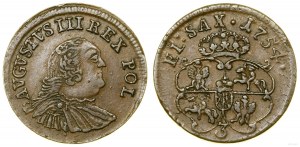 Poland, penny (3 shekels), 1754, Gubin or Grünthal