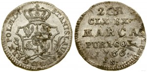 Polonia, mezzo zloty (2 grosze), 1766 FS, Varsavia