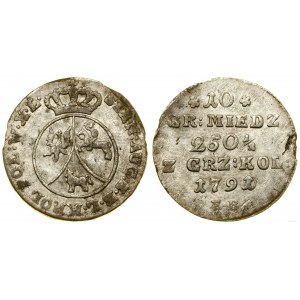 Polonia, 10 grosze di rame, 1791 EB, Varsavia