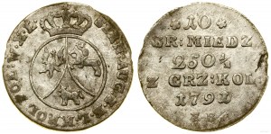 Polska, 10 groszy miedziane, 1791 EB, Warszawa