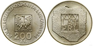 Polsko, 200 zlotých, 1974, Varšava