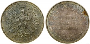 Německo, pamětní tolar, 1859, Frankfurt nad Mohanem