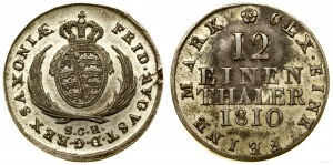 Německo, 1/12 tolaru, 1810 SGH, Drážďany