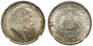 Německo, 3 marky, 1911 D, Mnichov