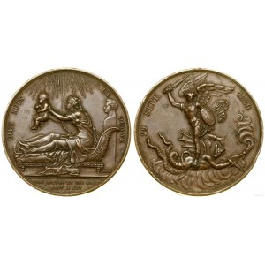 Francja, medal na pamiątkę narodzin Henryka V, 1820