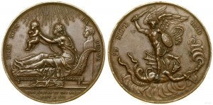 Francja, medal na pamiątkę narodzin Henryka V, 1820