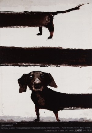 Richard KAJA (1962-2019), Theatre Tension invites you to a nightly review of excerpts from curiosities of world cinema starring dogs of all kinds. Act I, Dachshunds, 2017