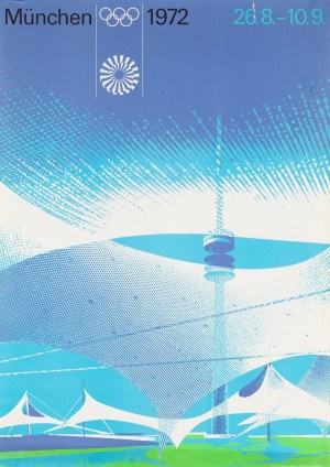 Otl AICHER. Munchen, 1972 (Poster promoting the Munich Olympics).