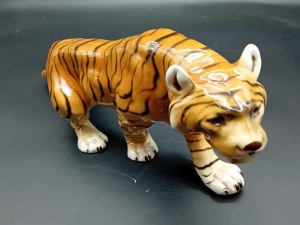 Figur Tiger Porzellan